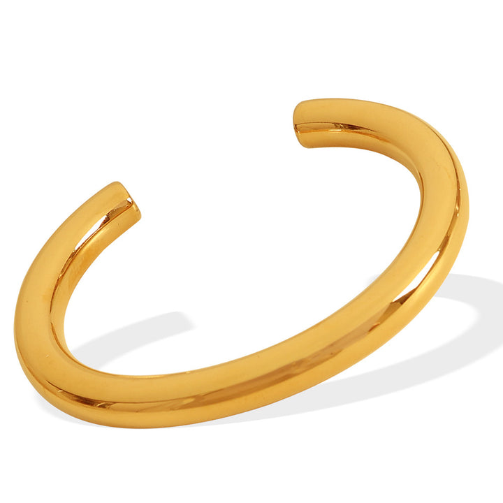 Chunky guldarmbånd til kvinder 18 karat forgyldte stretch armband