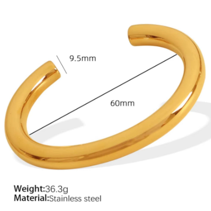 Chunky guldarmbånd til kvinder 18 karat forgyldte stretch armband