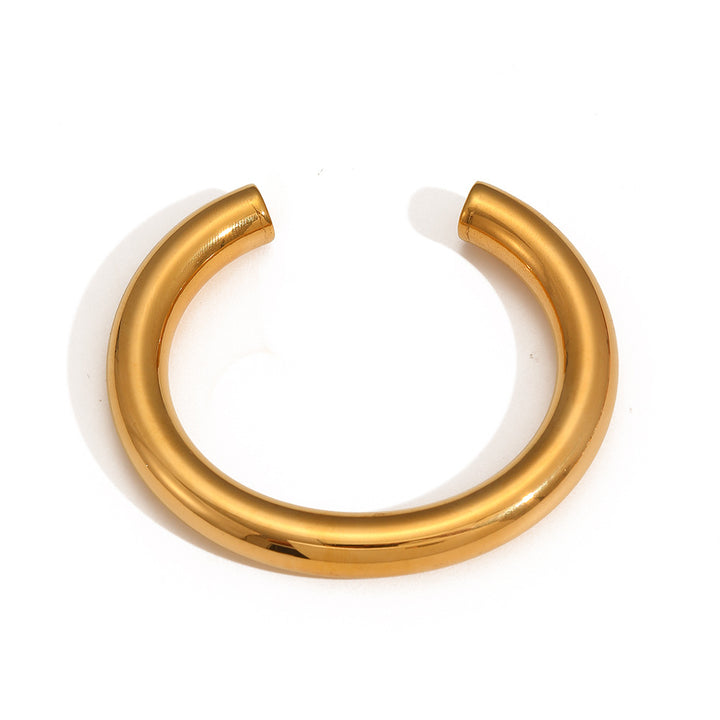 Chunky guldarmbånd til kvinder 18 karat forgyldte stretch armband
