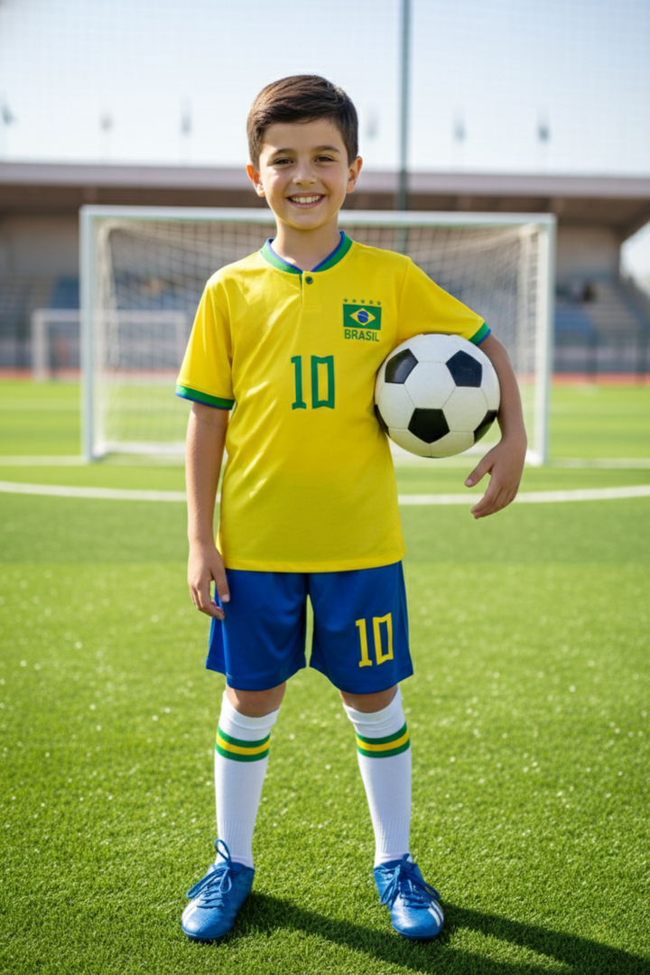 Fodboldtrøjer sæt til børn og unge-Brasilien