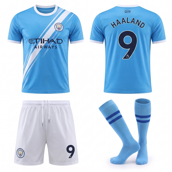 Manchester City Hjemmebanetrøje sæt til børn og unge 2025/2026
