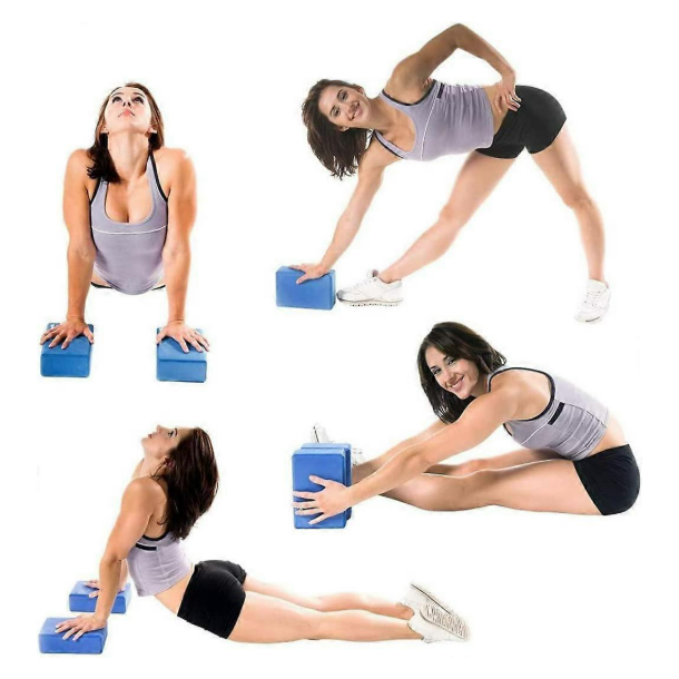 Yogablok+ Bælt Blå