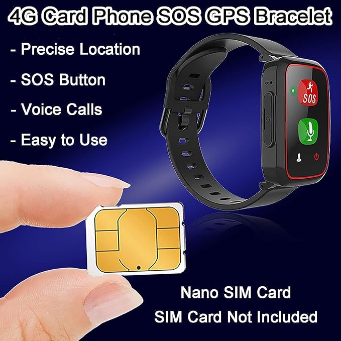 4G Smartur til Ældre med Sos, Alarm til Ældre, Blodtryksmåler, GPS
