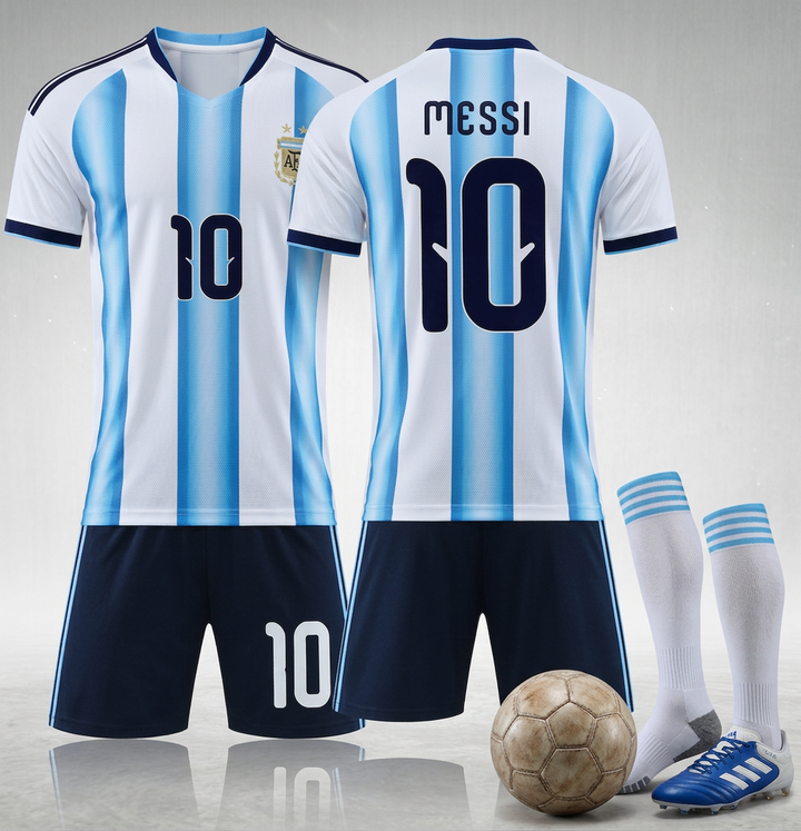 Fodboldtrøjer 3-dele sæt til børn og unge-Argentina