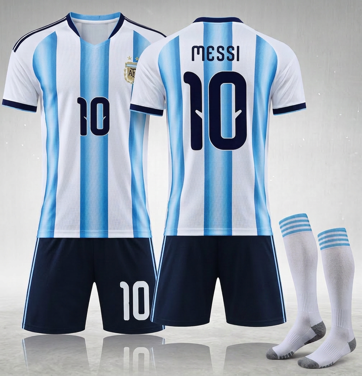 Fodboldtrøjer 3-dele sæt til børn og unge-Argentina