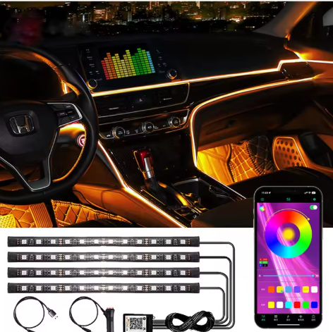 LED indendørs belysning bil 5V 5050 RGB