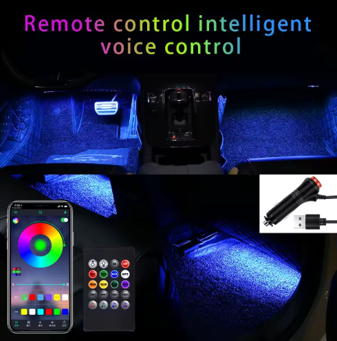 LED indendørs belysning bil 5V 5050 RGB