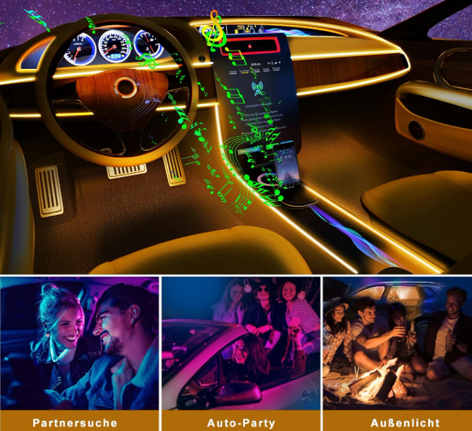 LED indendørs belysning bil 5V 5050 RGB