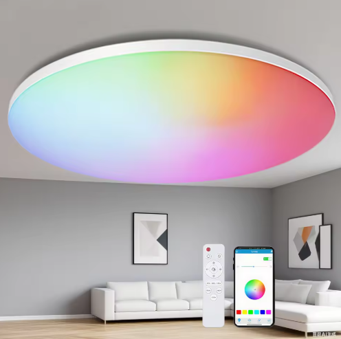 LED loftslampe dæmpbar med fjernbetjening, 24 W RGB 45 cm