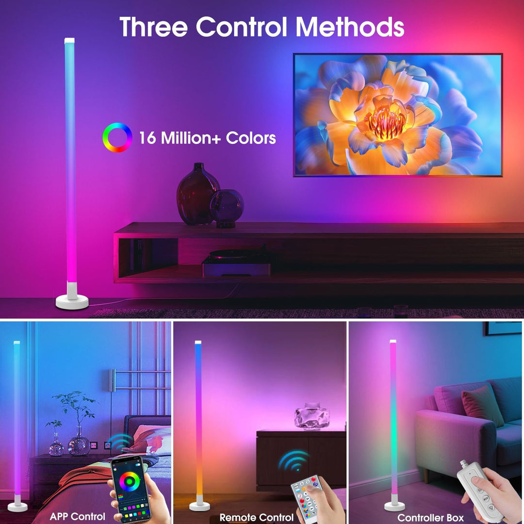 LED Gulvlampe med smart app og fjernbetjening