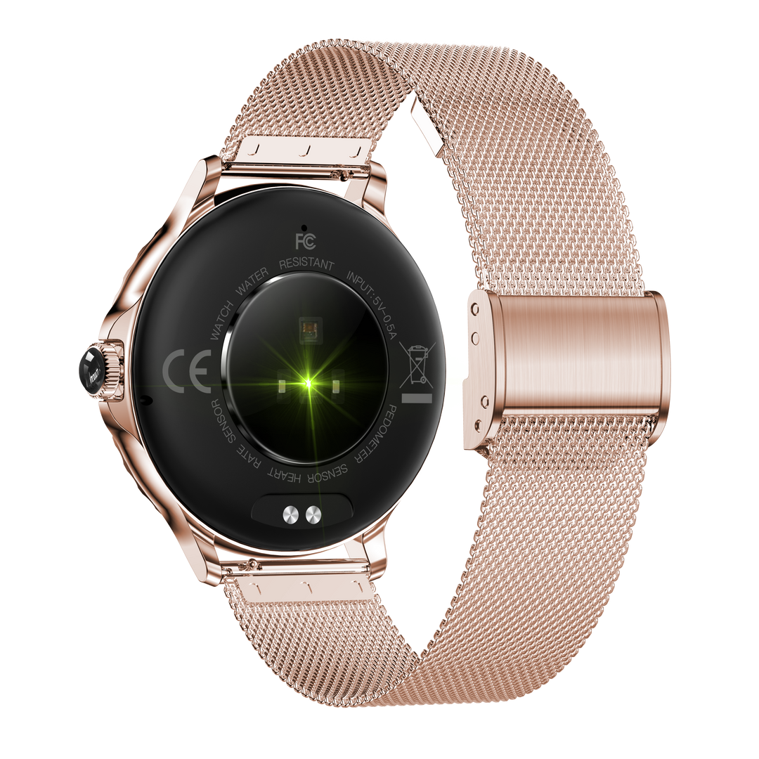 Meget avanceret  smartwatch til kvinder, opkaldsoptagelse, touchscreen, vandtæt fitness-tracker