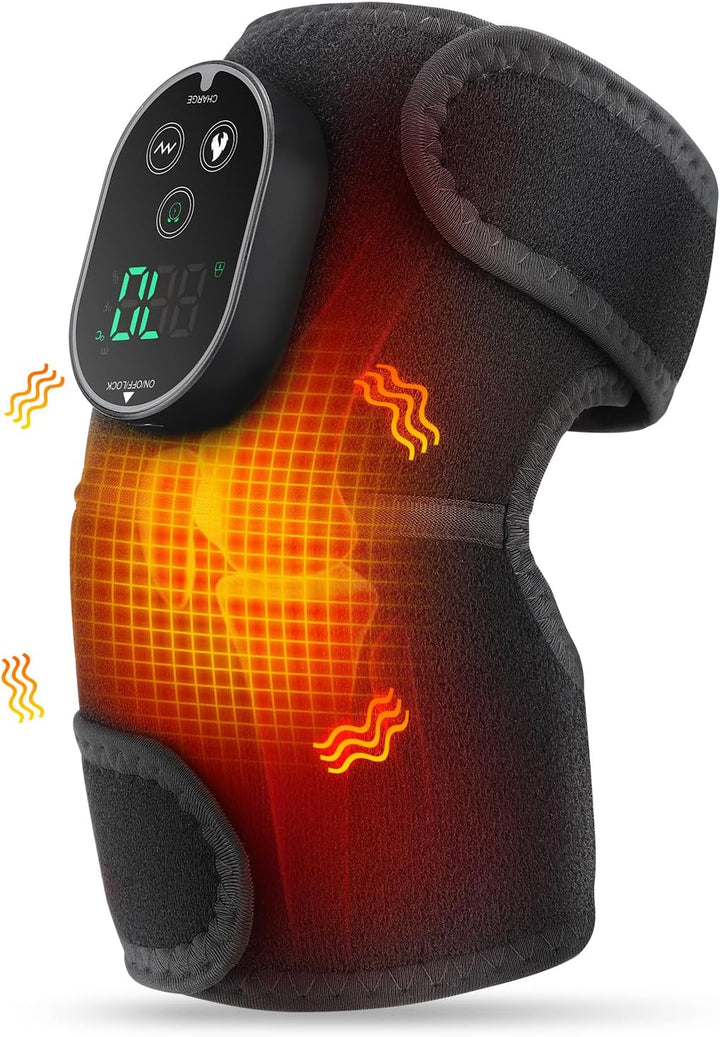 Multifunktionel Ledningsfri opvarmet knæmassageapparat med vibration