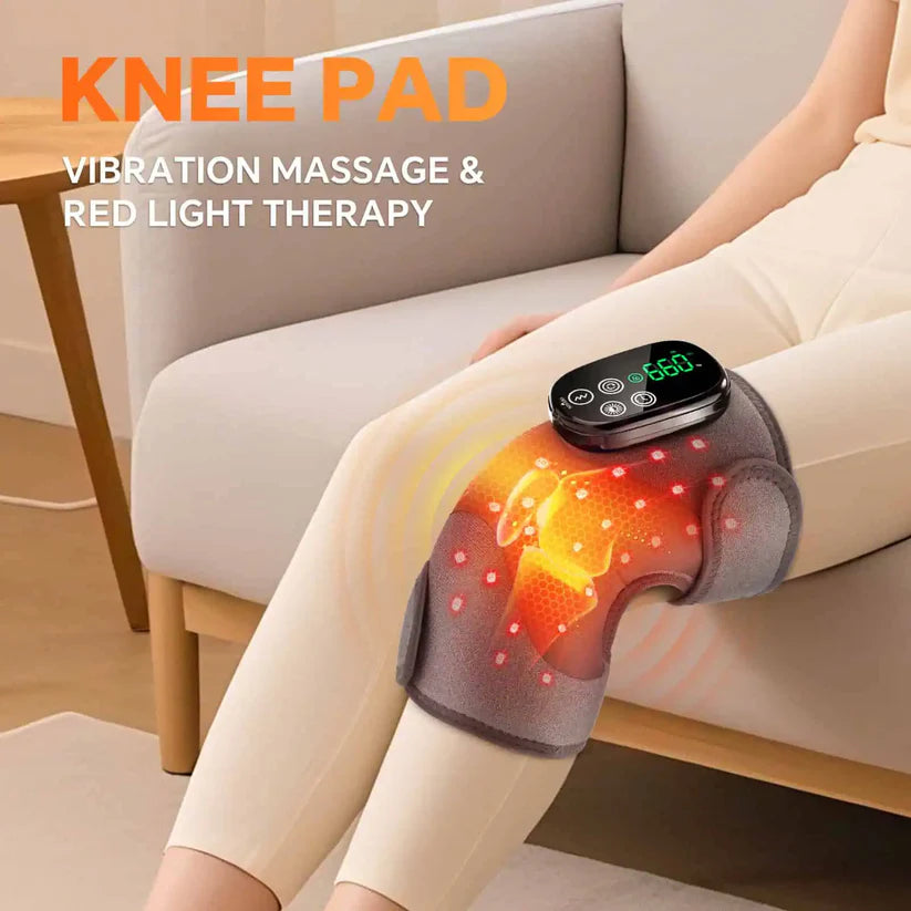 Multifunktionel Ledningsfri opvarmet knæmassageapparat med vibration