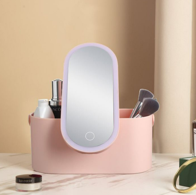 360° Roterbar USB Multifunktionel Makeup Opbevaringsboks