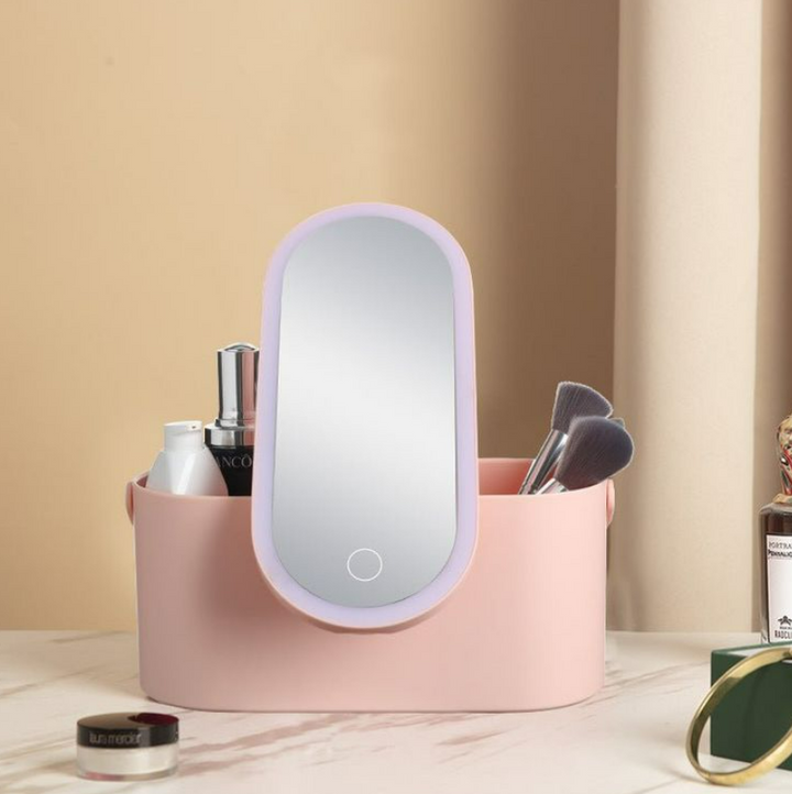 360° Roterbar USB Multifunktionel Makeup Opbevaringsboks