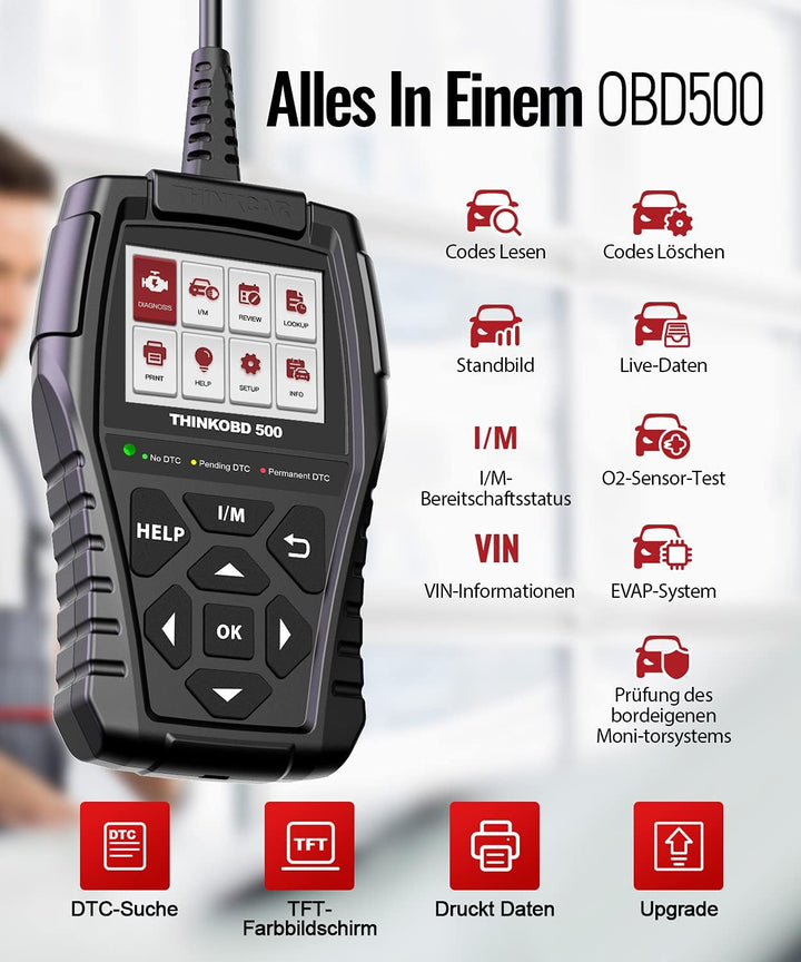 THINKOBD 500 bildiagnoseværktøj til Auto Obd2-scanner Automotive