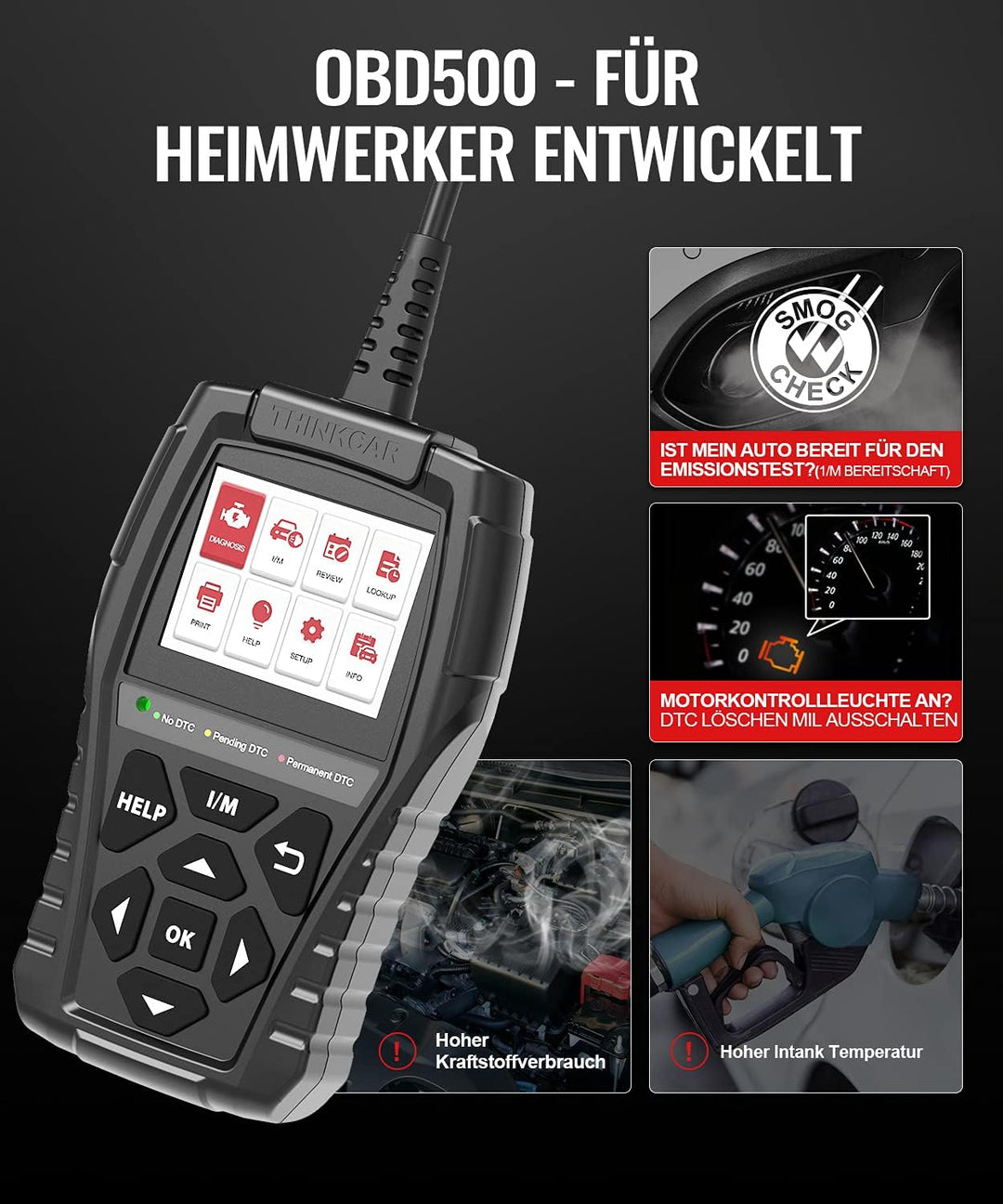 THINKOBD 500 bildiagnoseværktøj til Auto Obd2-scanner Automotive