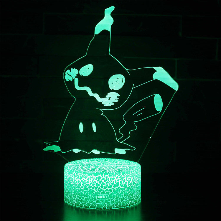 Pokémon Go Pikachu 16 LED 3D Natlampe til Børn + Fjernbetjening