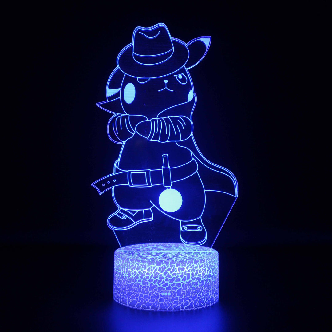 Pokémon Go Pikachu 16 LED 3D Natlampe til Børn + Fjernbetjening