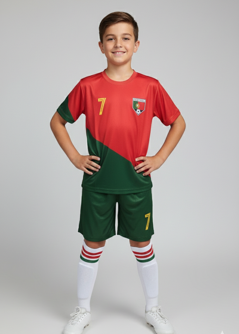 Fodboldtrøjer sæt til børn og unge-Portugal