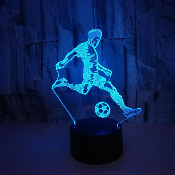 Børn 3d lampe fodbold LED natlys C Ronaldo Home Deocration Kid Boy