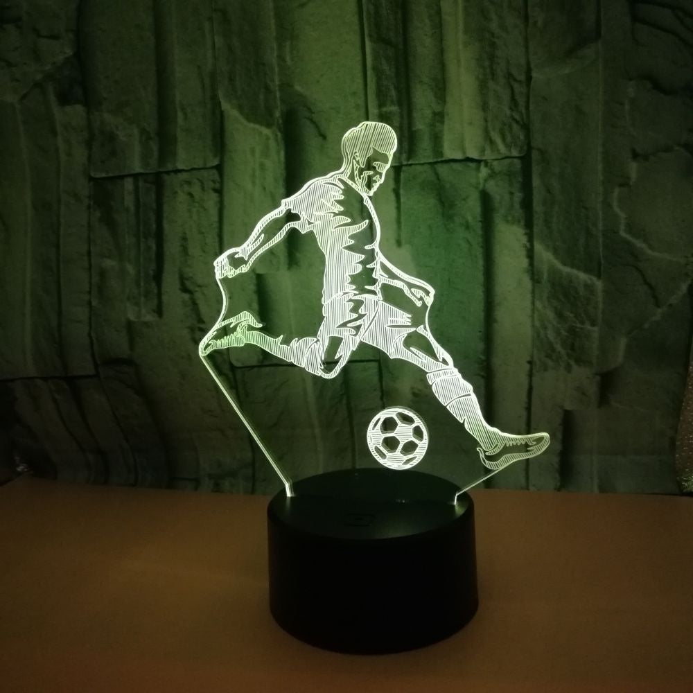 Børn 3d lampe fodbold LED natlys C Ronaldo Home Deocration Kid Boy