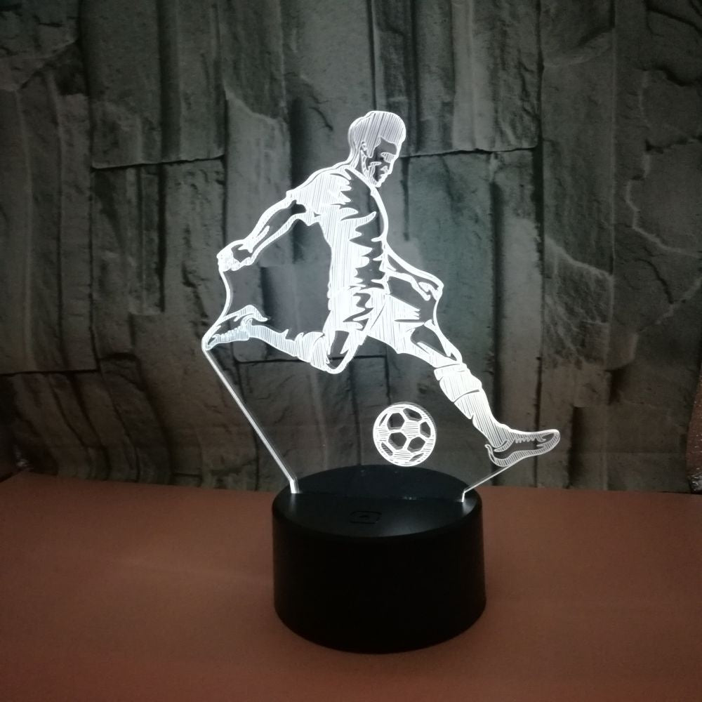 Børn 3d lampe fodbold LED natlys C Ronaldo Home Deocration Kid Boy