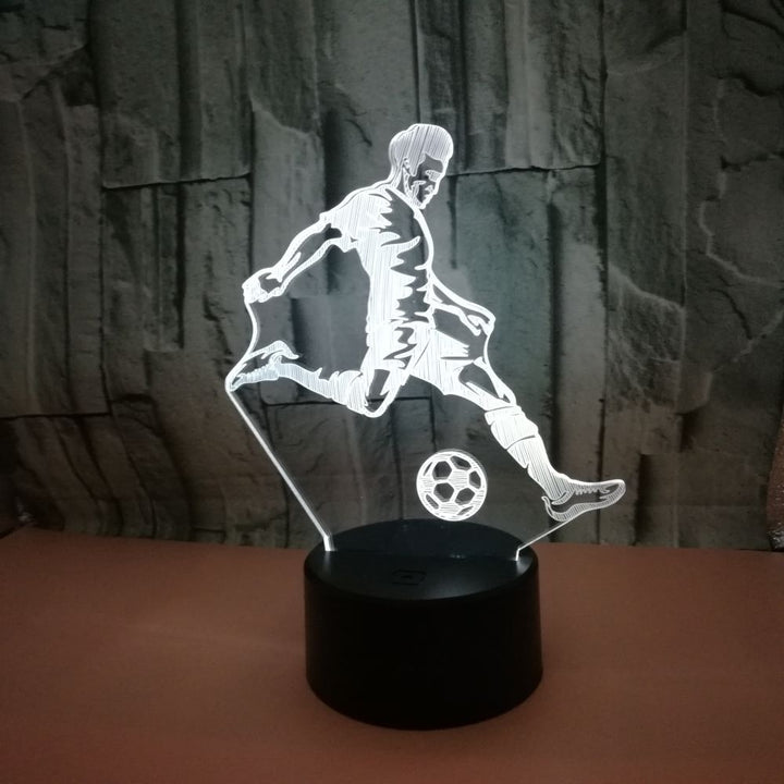 Børn 3d lampe fodbold LED natlys C Ronaldo Home Deocration Kid Boy