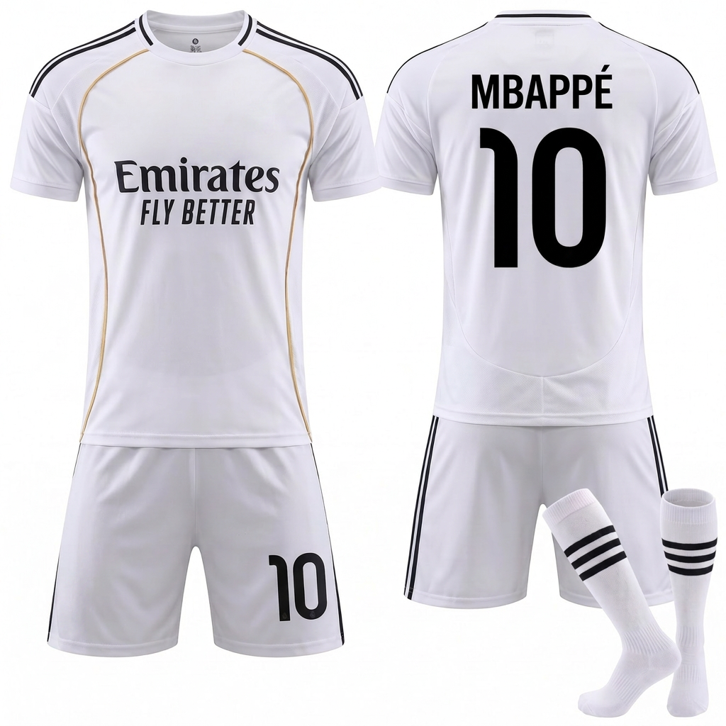 Mbappé nr 10 fodbold trøje sæt til Børn &amp; unge 2025/2026