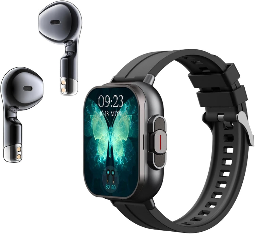 Smartwatch med øretelefoner, 2-i-1 til musik og opkald