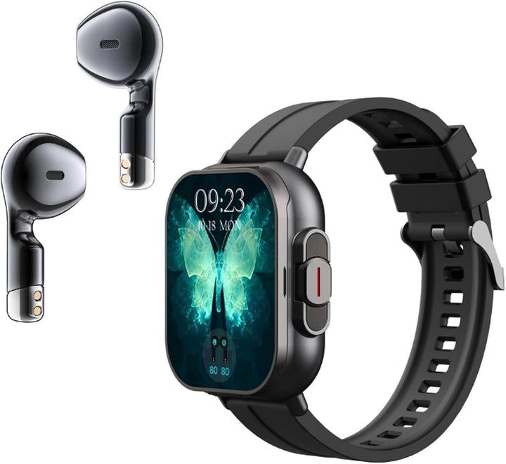 Smartwatch med øretelefoner, 2-i-1 til musik og opkald