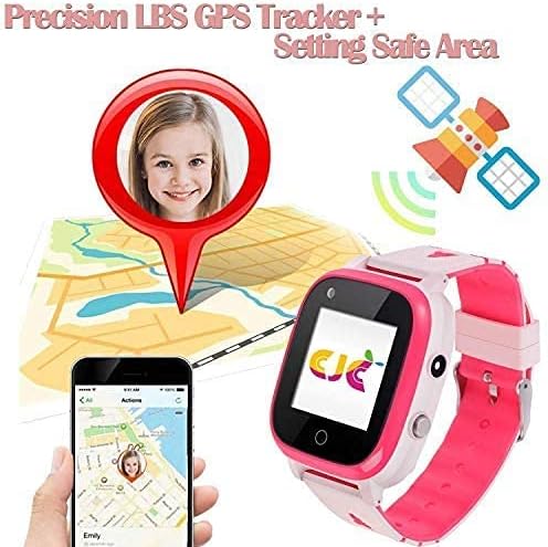 Børneur med GPS-position, kamera, SOS, opkald, skridttæller, touchscreen, videochat
