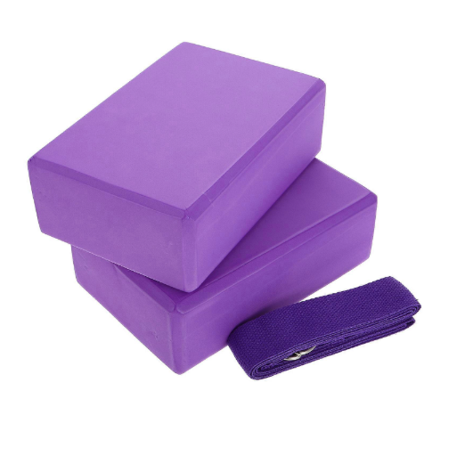 Yogablok+ Bælt (Lilla)