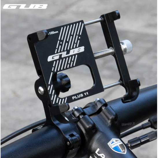 Mobilholder til cykel- Aluminium - Sort
