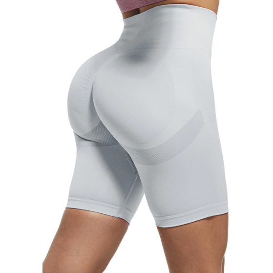 Tiktok Butt Lifting Seamless Shorts-Lyse grå